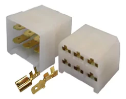 Conector 6 Vias Macho/femea C/terminal