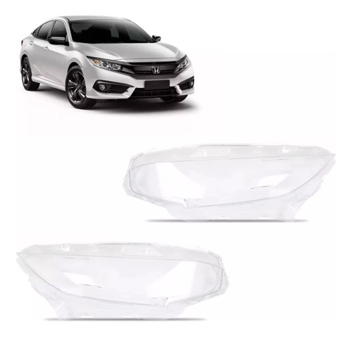 Par De Lente Farol Honda Civic 18 2017 2018 2019 2020 2021