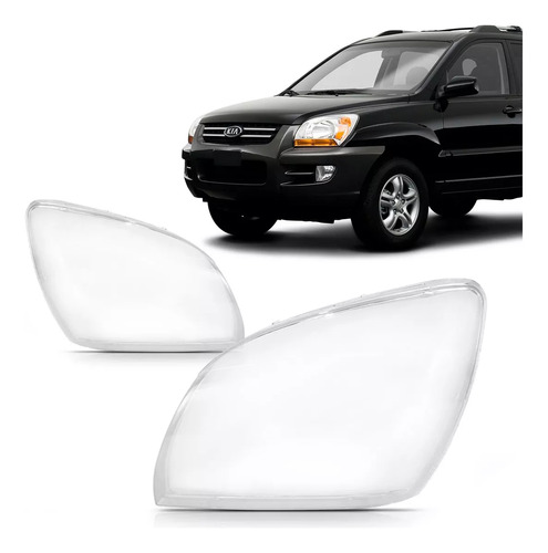 Par De Lente Farol Dianteiro Sportage 2006 2007 2008 2009