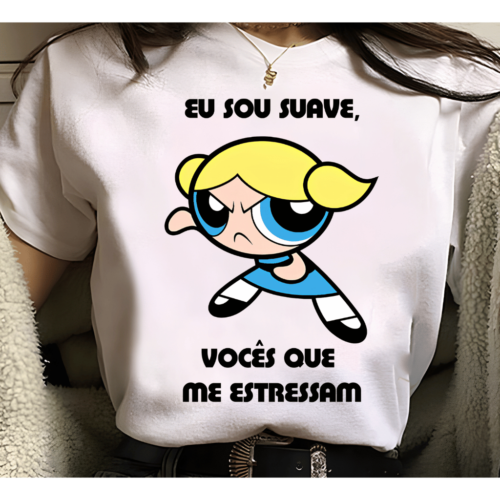 Camiseta Eu sou suave vocês que me estressam lindinha humor engraçada desenho