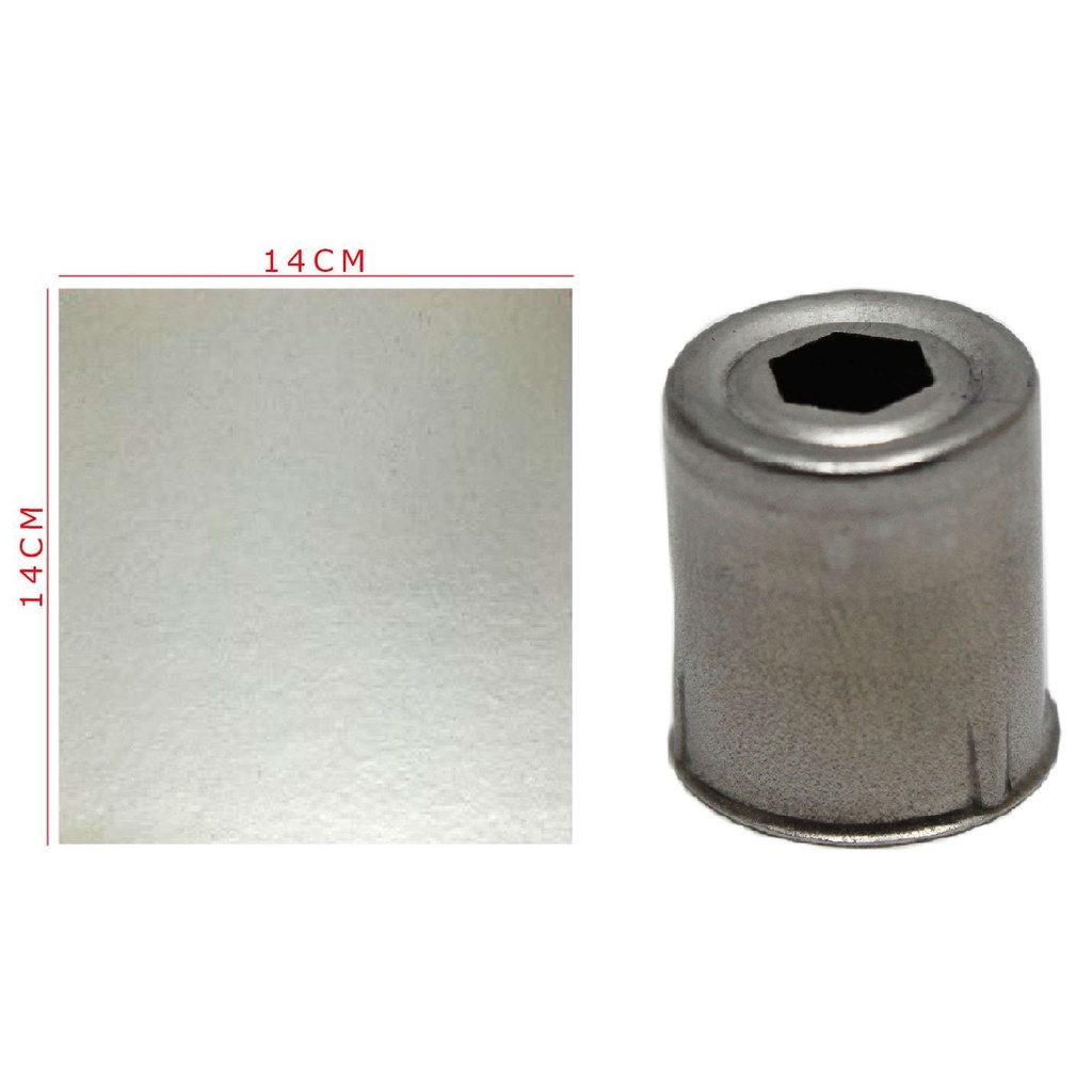 Kit Ponta Ponteira Bico Magnetron Microondas Sextava + Mica Microondas 14X14cm