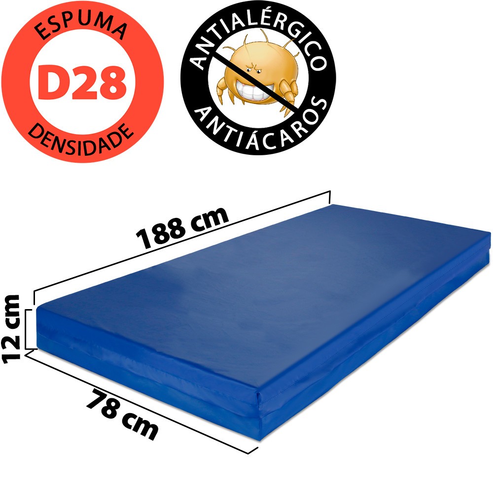 Detalhes do Colchão Hospitalar Impermeável kit com 05 Espuma D28 78x188 FA Colchões