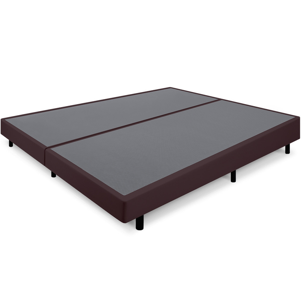 Cama Box Queen Anti Refluxo Marrom Inclinada 158x198cm BF Colchões - Home & Living