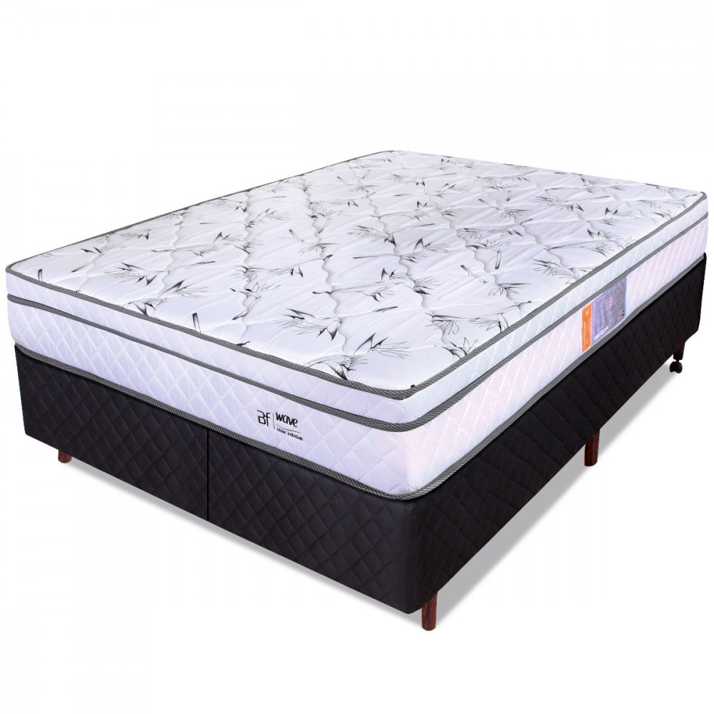 Cama Box Queen Colchão Molas Ensacadas com Pillow BF Colchões em Oferta na Shopee