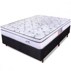 Cama Box Queen Colchão Molas Ensacadas com Pillow BF Colchões