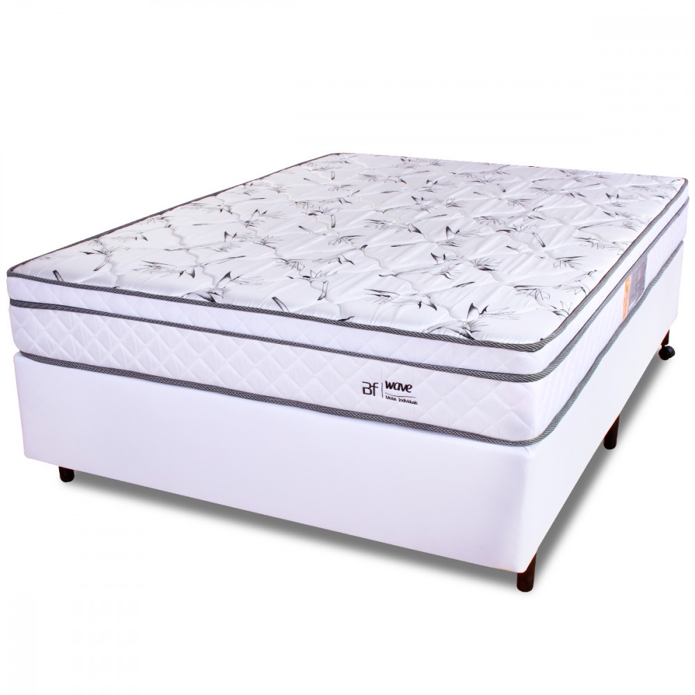 Cama Box Viúva Colchão Molas Ensacadas com Pillow e Box Courvin 128x188x55cm BF Colchões em Oferta na Shopee