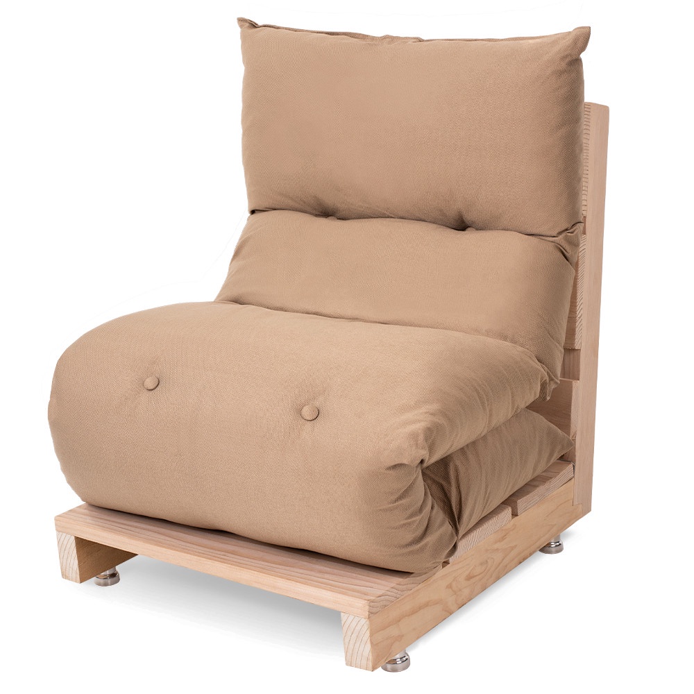 Futon de Espuma Almofada Dobrável Solteiro Bege 170x60cm - BF Colchões - Home & Living