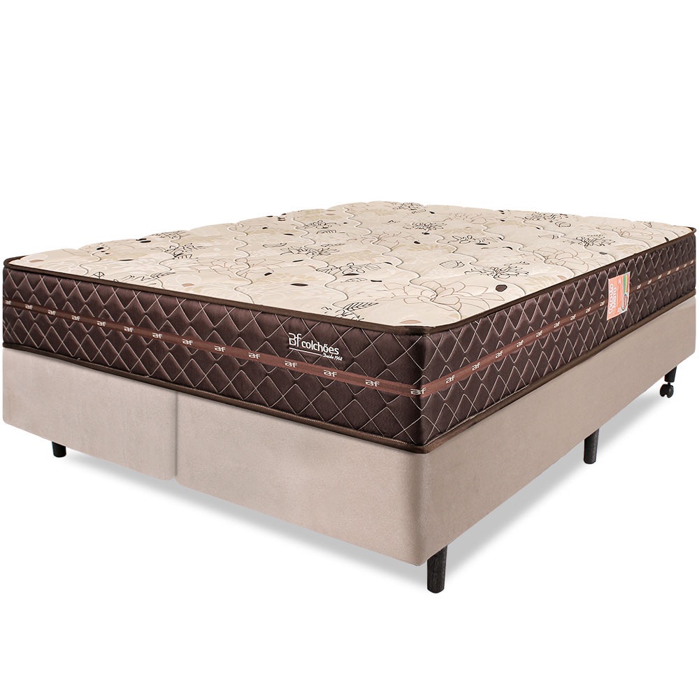 Cama Box Colchão King Ortopédico Firme Espuma D33 Antialérgico Certificado 193x203x54cm BF...
