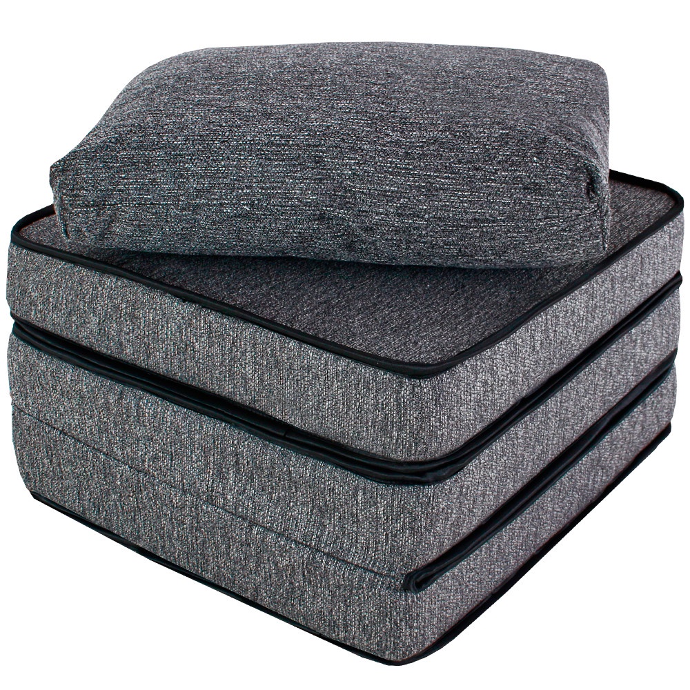 Puff Colchonete Dobrável / Sofá 3 em 1 + Travesseiro Solteiro BF Colchões em Oferta na Shopee