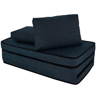 Puff Colchonete Dobrável / Sofá 3 em 1 + Travesseiro Casal BF Colchões em Oferta na Shopee