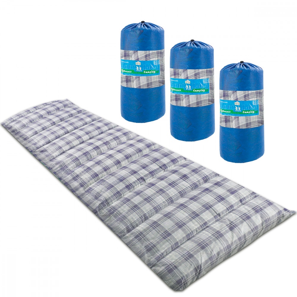 Kit 3 Colchonetes Acampamento Camping Solteiro Pesca Retiro Ginástica 190x60cm - Emcompre em Oferta na Shopee