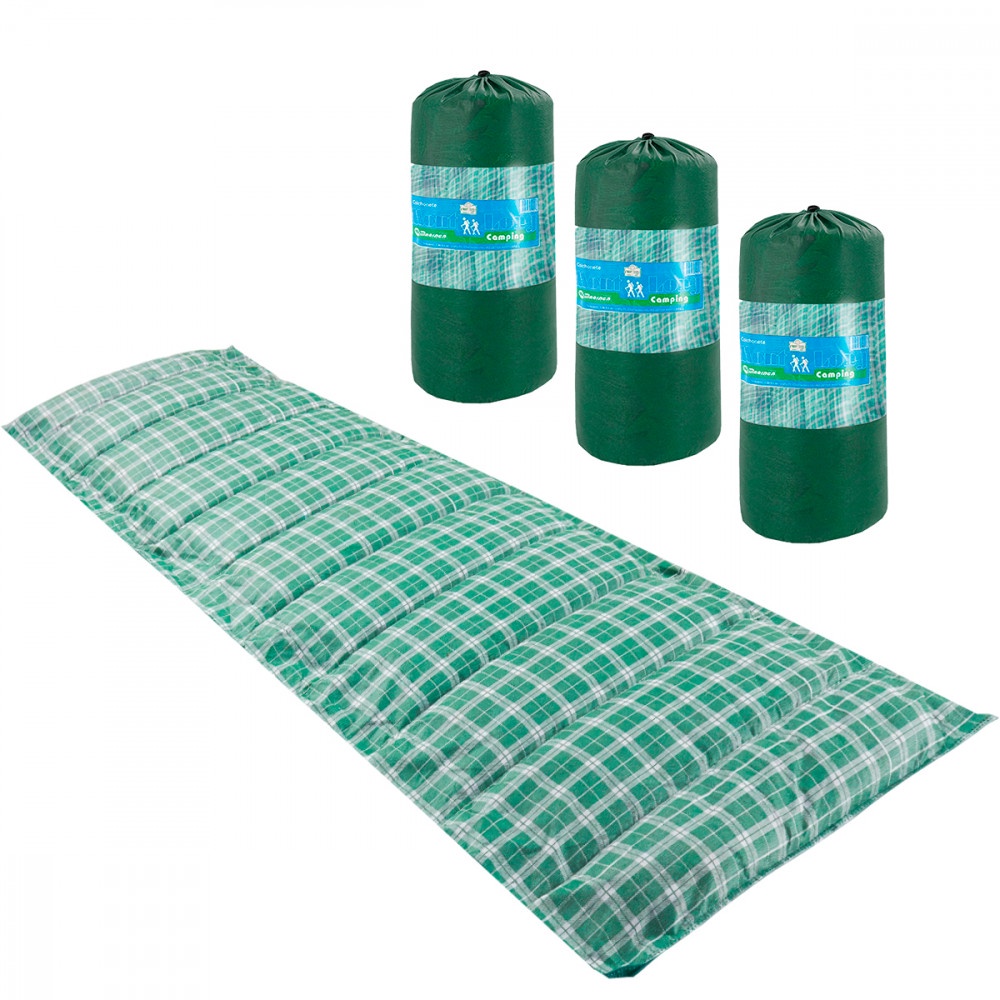 Kit 3 Colchonete Acampamento Camping Solteiro Pesca Retiro Ginastica Camping 190x60cm - Emcompre em Oferta na Shopee