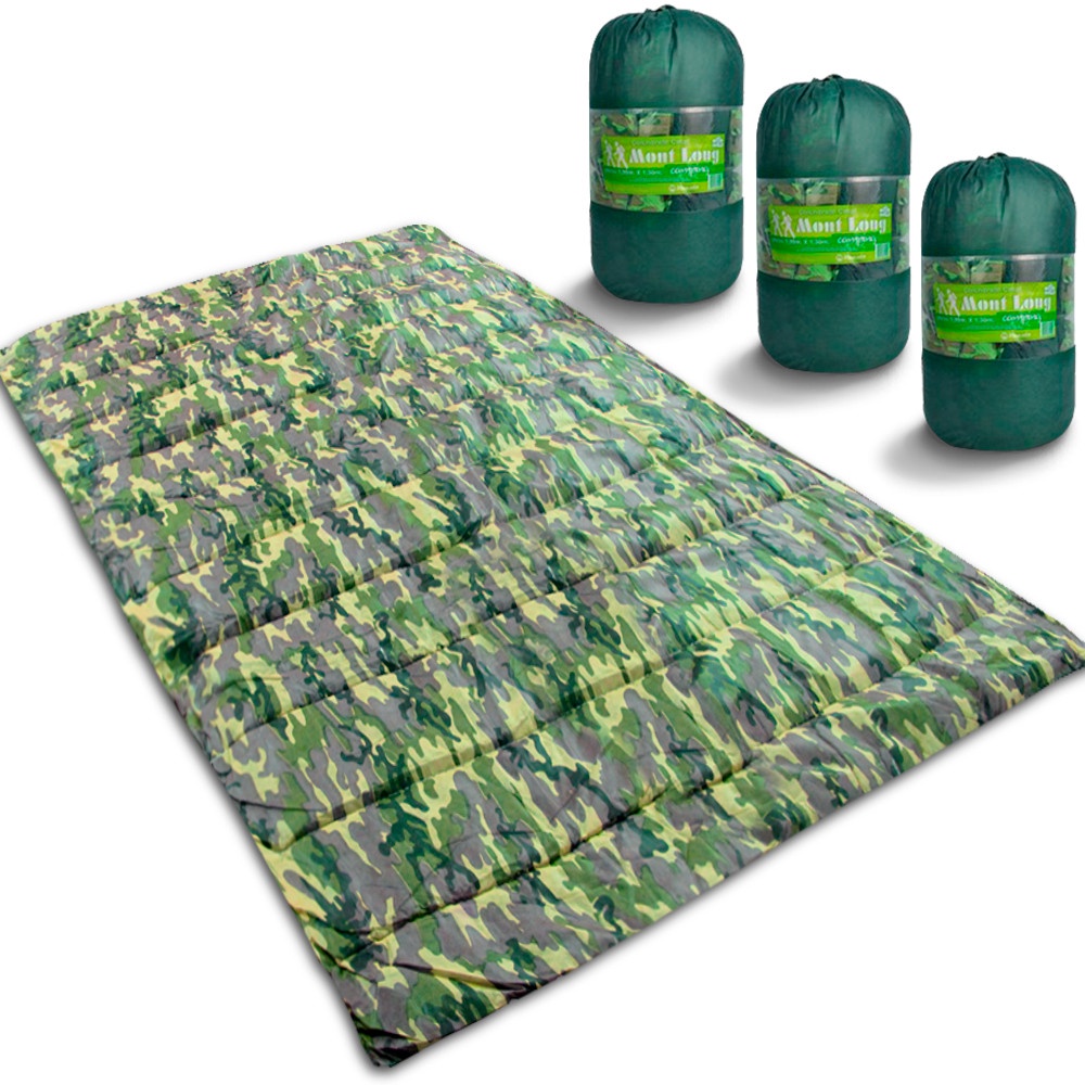 Kit 3 Colchonetes Acampamento Camping Casal Pesca Retiro Ginástica Camuflado 190x130cm - Emcompre - Sports & Outdoors