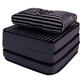 Puff Colchonete Dobrável / Sofá 3 em 1 + Travesseiro Solteiro BF Colchões em Oferta na Shopee
