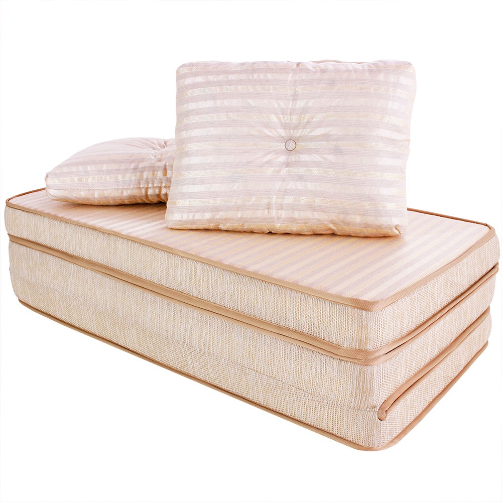 Puff Colchonete Dobrável / Sofá 3 em 1 + Travesseiro Casal BF Colchões em Oferta na Shopee