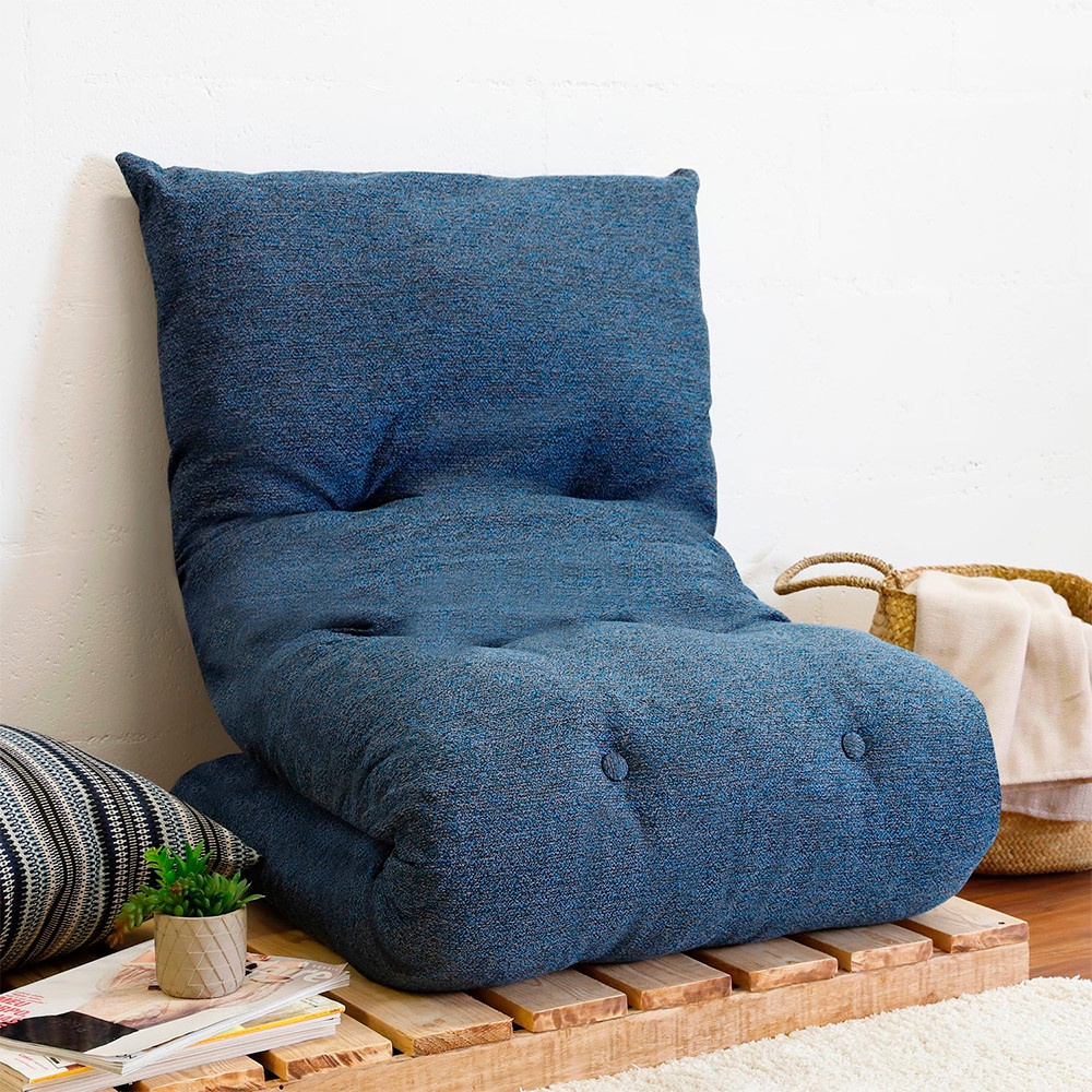 Futon Almofada Dobrável de Espuma Solteiro Jeans - Emcompre Bf Colchões - Home & Living