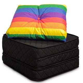 Puff Colchonete Dobrável / Sofá 3 em 1 Espuma + Travesseiro Solteiro BF Colchões em Oferta na Shopee