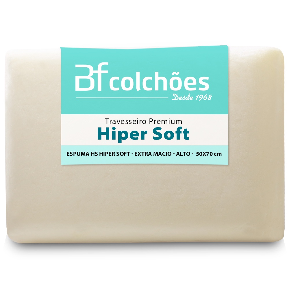 Travesseiro Ortopédico Espuma Especial HiperSoft Macio 50x70 BF Colchões em Oferta na Shopee