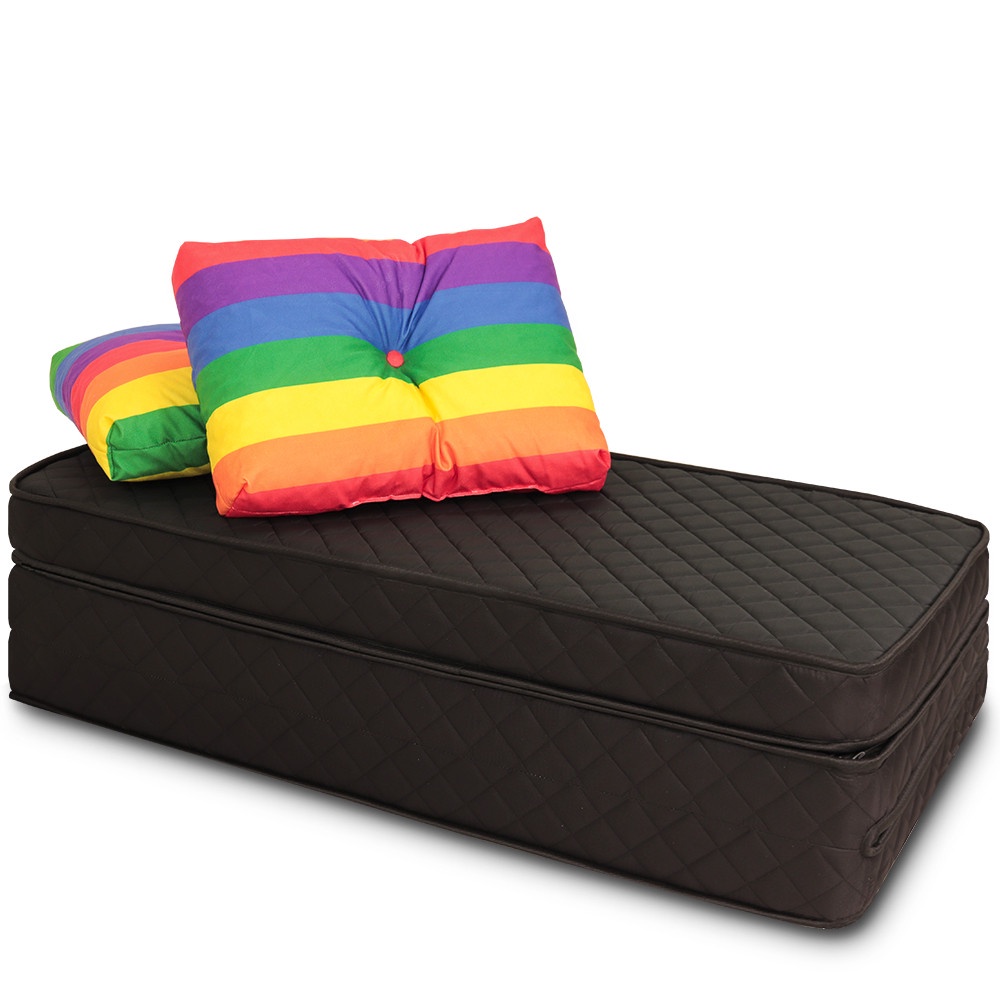 Puff Colchonete Dobrável / Sofá 3 em 1 Espuma + Travesseiro Casal BF Colchões em Oferta na Shopee