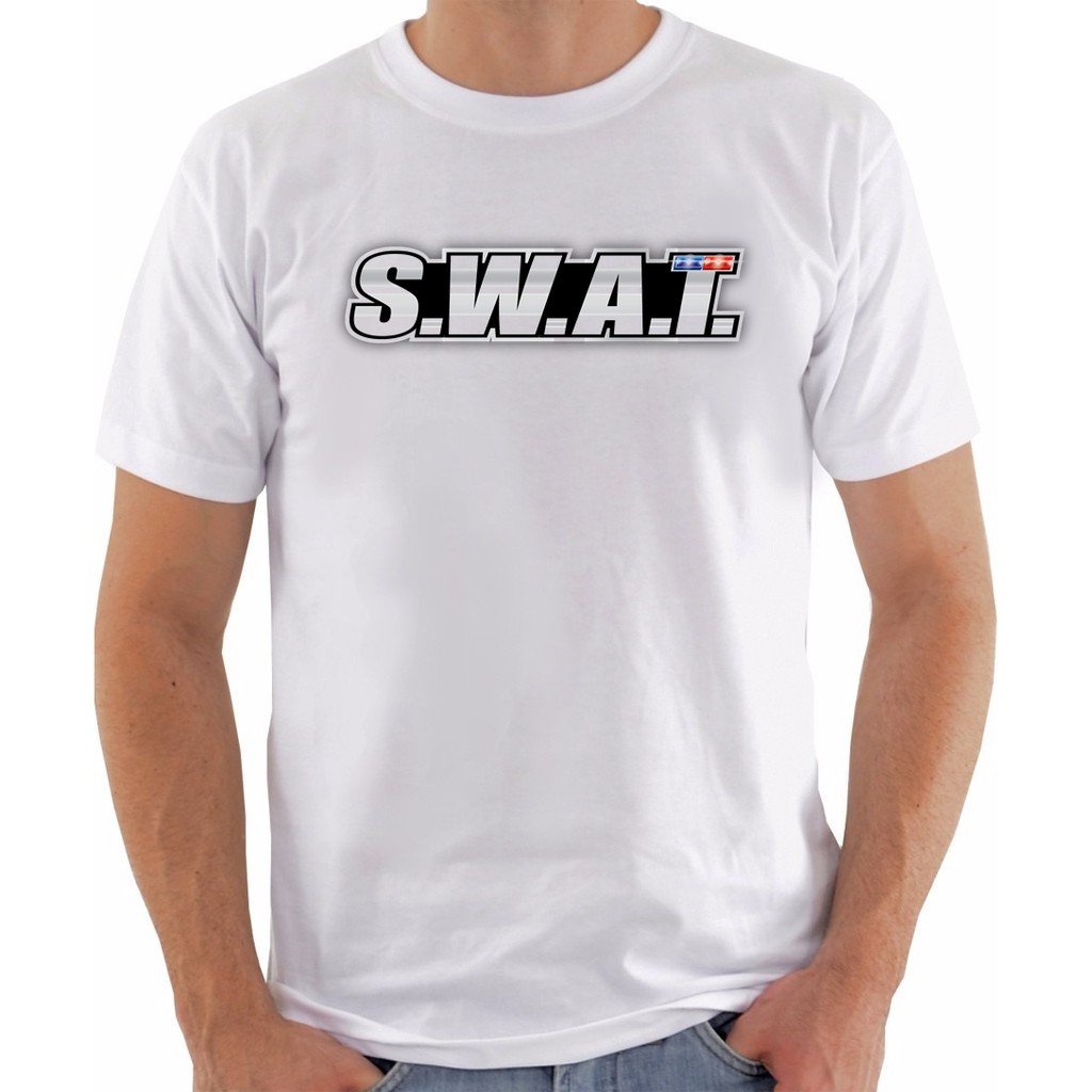 camiseta unissex policia americana tropa de elite swat