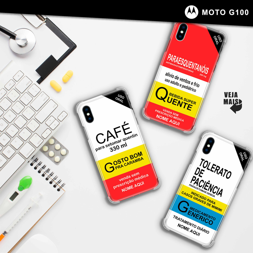 Capa Capinha - Motorola Moto G100 - Coleção Remédios Personalizados