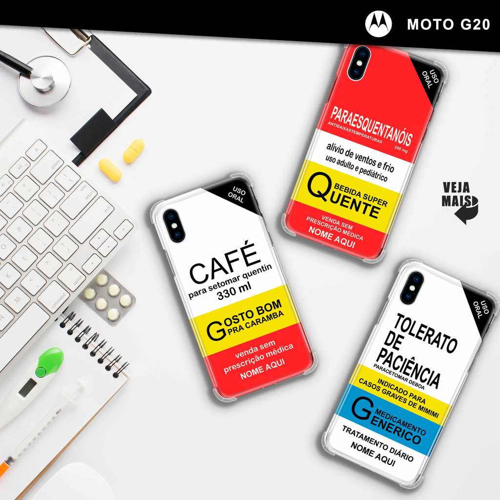 Capa Capinha - Motorola Moto G20 - Coleção Remédios Personalizados