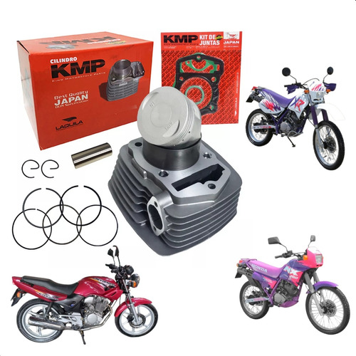 Kit Cilindro Motor completo c/ Pistão Anel Junta P/ Honda Cbx 200 Strada NX 200 XR 200 Original Kmp