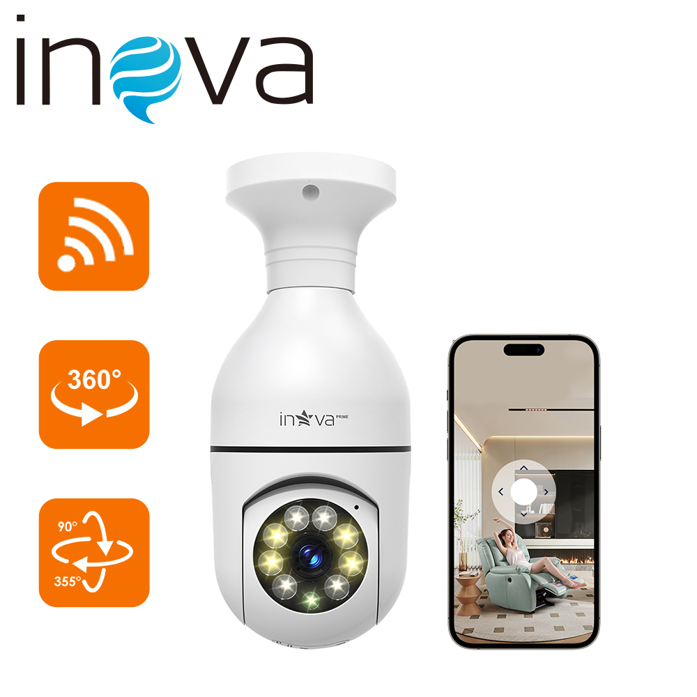 INOVA Câmera segurança a Prova D'água sem fio gira 360 com app ICSEE full HD visão em Oferta na Shopee