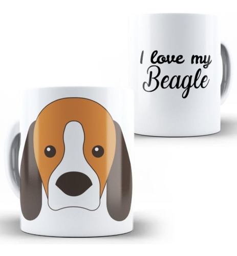 Caneca Xícara I Love My Beagle Cachorro Pets