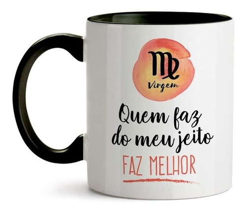 Imagem Caneca Xícara Presente Símbolo Signo Virgem Frase Virginiano