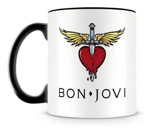 Caneca Banda Bon Jovi Personalizada Bon Jovi Banda Rock