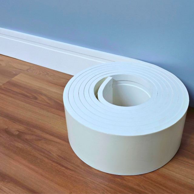 10M Rodapé Flexível 10CM EVA À Prova D'água Autocolante Moldura Parede Frisado Liso