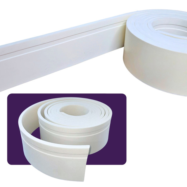Rodapé À Prova D'água 10M 10CM Flexível Moldura Frisado Liso Parede Autocolante