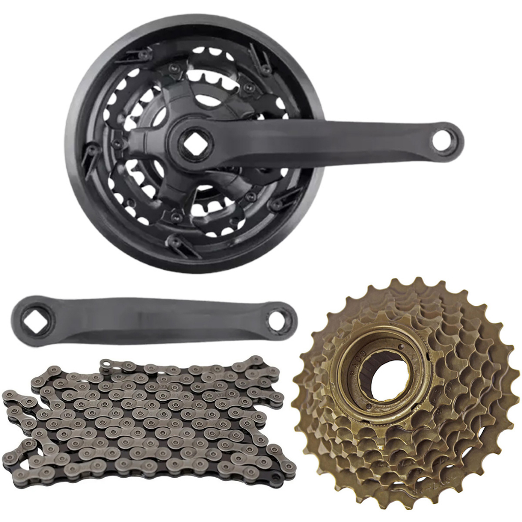 Kit Relação Bicicleta Pedivela + Catraca + Corrente 21 Velocidades Entrega Rapida