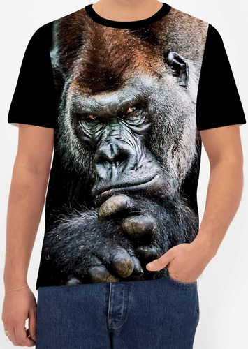 Camisa Camiseta Gorila Floresta Macaco Animal Zoológico 06