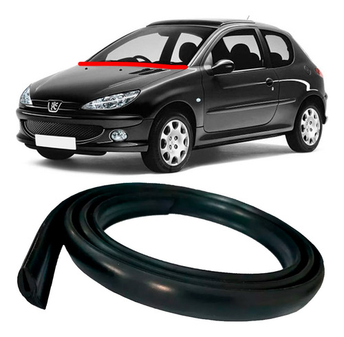 Borracha Acabamento Churrasqueira Peugeot 206 207 307