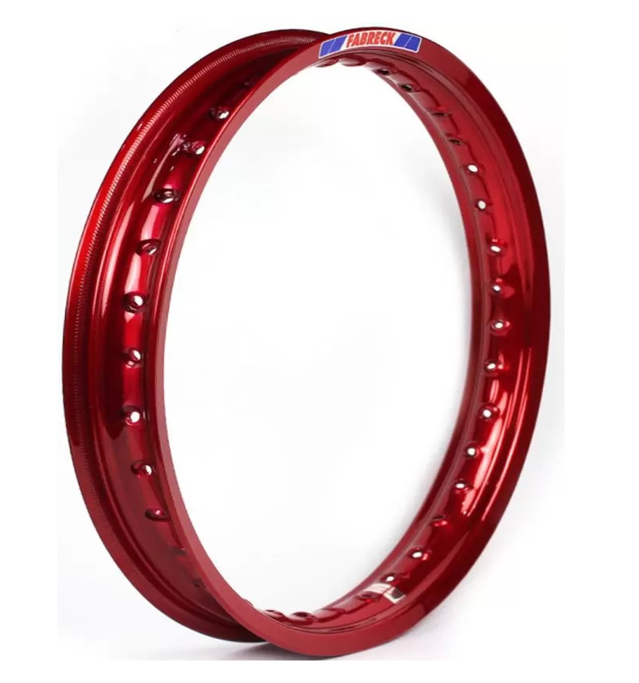 Aro Moto Alumínio Vermelho Vitral Medida 18x215 (unidade)
