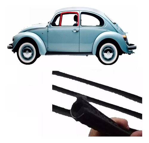 Kit Borracha Vidro Porta Canaleta Do Fusca - 1959 Até 1970 em Oferta na Shopee