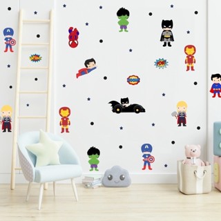 Kit Adesivo de Parede Herois - Papel de Parede Infantil - Decoração Quarto de Menino em Oferta na Shopee