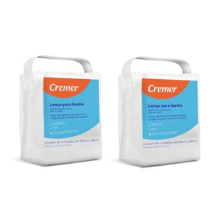 Kit 2 Lenco Banho Cremer com 50 unidades em Oferta na Shopee