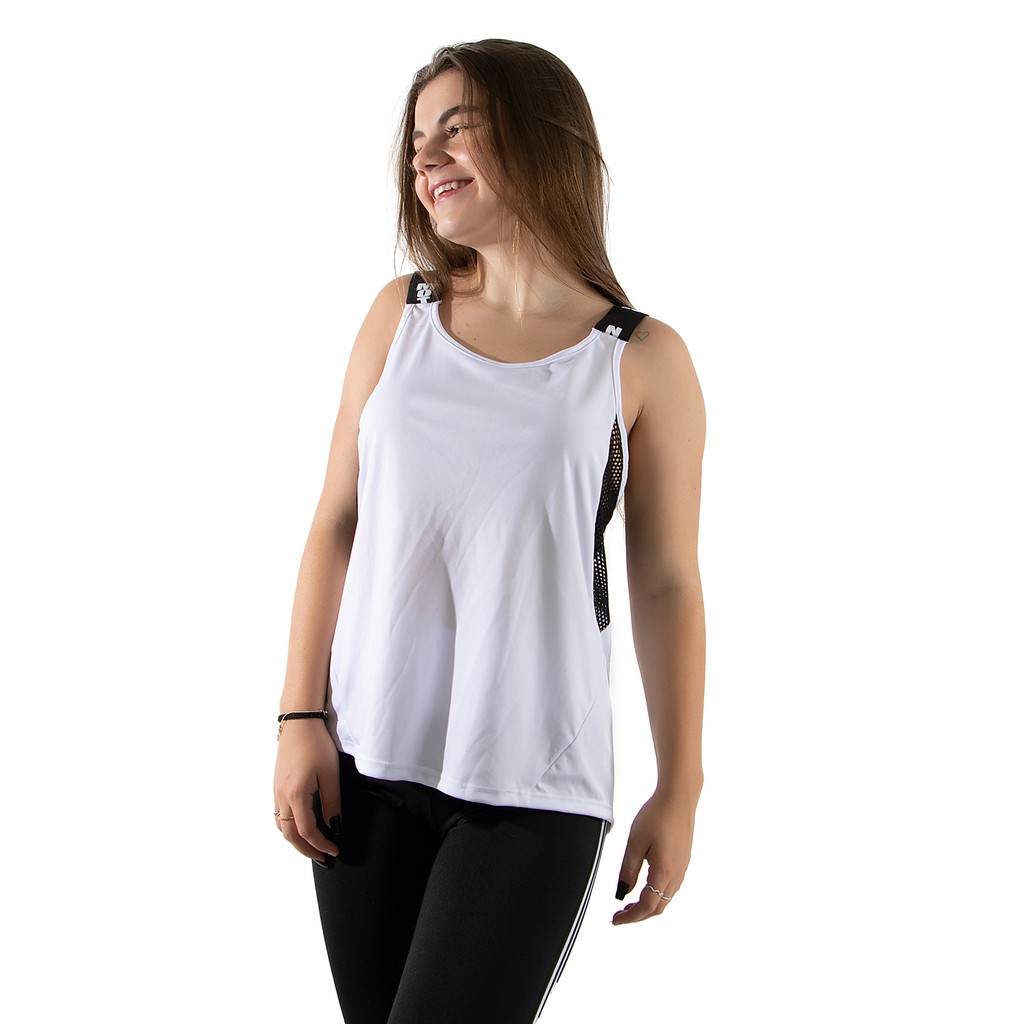 Regata Fitness Feminina Academia Tecido Dry Fit Confortável Leve Respirável Treino Musculação