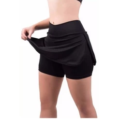 Short Saia Feminino Fitness Cintura Alta Com Shorts Interno Moda Academia Confortável Tendência 2026