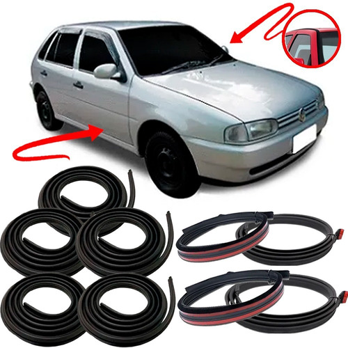 Kit Borracha 4 Portas Mala Pingadeira Friso De Teto Gol G2