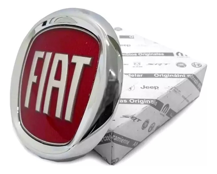 Emblema Sigla Fiat Grade Radiador Punto Nova Original - 735503991 - Peça Original Fiat com NF e envio imediato