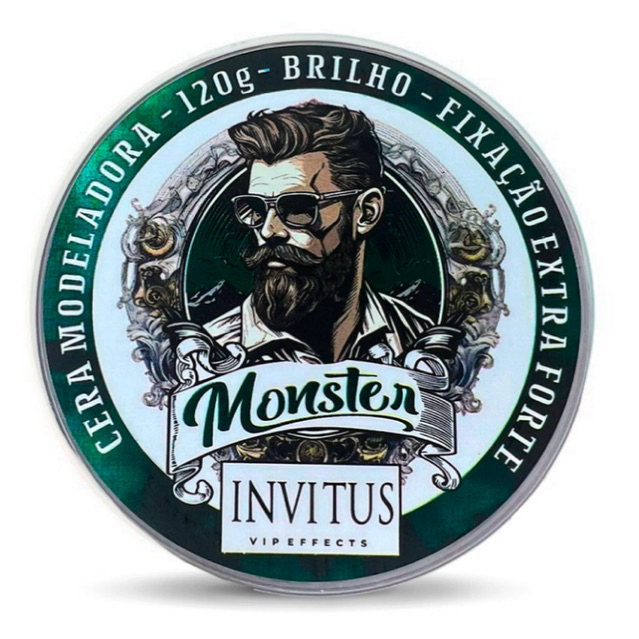 cera Modeladora invitus fragancia Ultra Fixação 120g monster barber Shop Para Cabelo e Barba ! em Oferta na Shopee