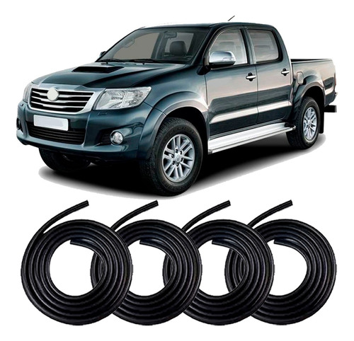 Kit 4 Borrachas Vedação Porta Hilux Mod Original 05 a 14