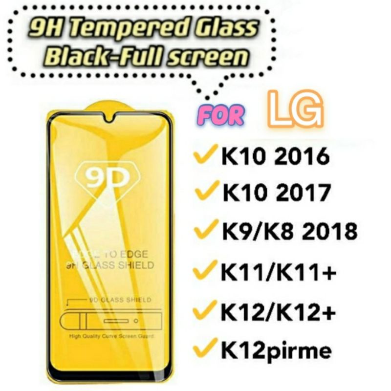 Película Vidro Temperado 3D/9D LG K10 2016 K10 2017 K9 K11 Plus K12 Max Prime K12Prime