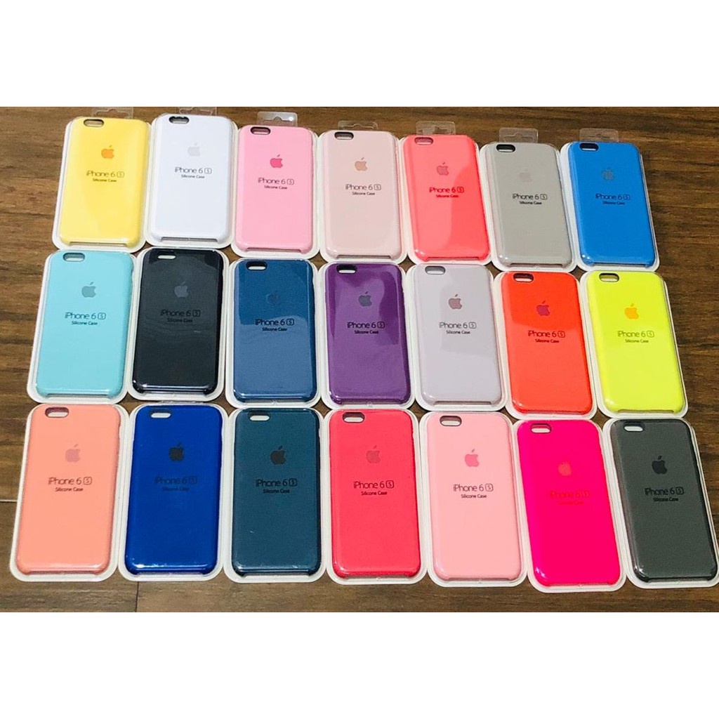 Case Capa Capinha Aveludada Apple Iphone 6/6s e 6/6s Plus Original Envio Imediato!! em Oferta na Shopee