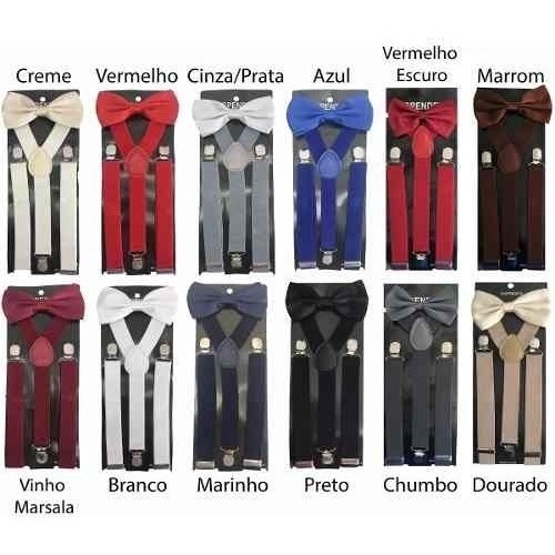 2 Kits Suspensórios King 3,5cm Exclusivo Plus Size Promoção