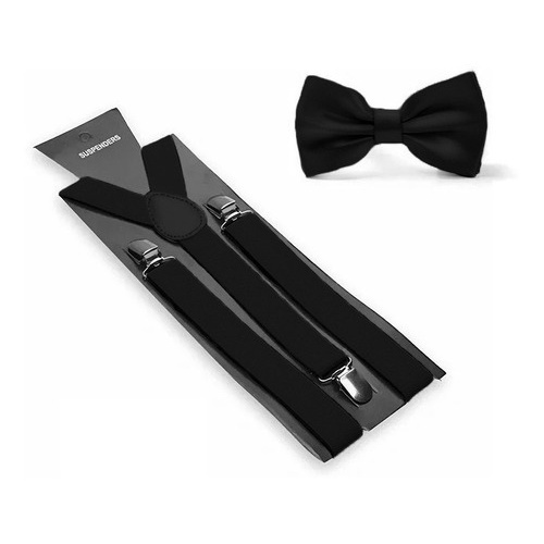 Kit Suspensório + Gravata King 3,5cm Exclusivo Plus Size